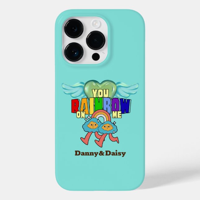 Coques Case-Mate iPhone Mikitiez cupide mignon arc-en-ciel jumeaux (Verso)