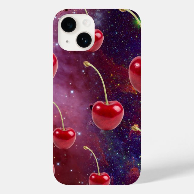 Coques Case-Mate iPhone Mikitiez rouge galaxie végane joyeuse  (Verso)