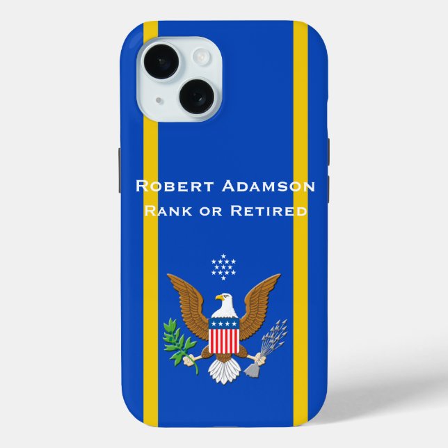 Coques Case-Mate iPhone Military Navy Defense emblem personalize (Verso)