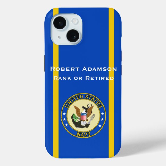 Coques Case-Mate iPhone Military Navy Defense emblem personalize (Verso)