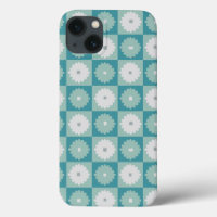 Mini boîtier iPad à fleurs géométriques moderne du