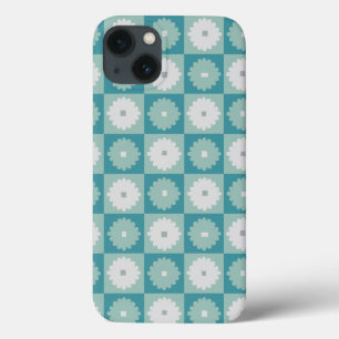 iPhone 13 Coque Mini boîtier iPad à fleurs géométriques moderne du