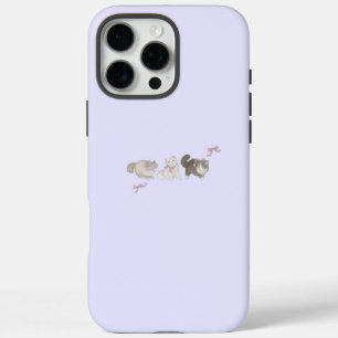 Coque iPhone 16 Pro Max Mini chats chats Sky Blue Téléphone Case