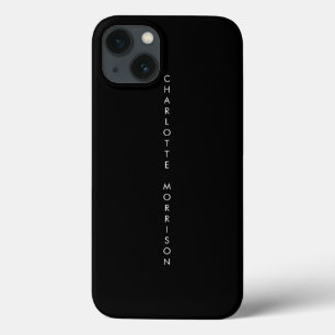 Case-Mate iPhone Case Mini élégant nom vertical monogramme noir