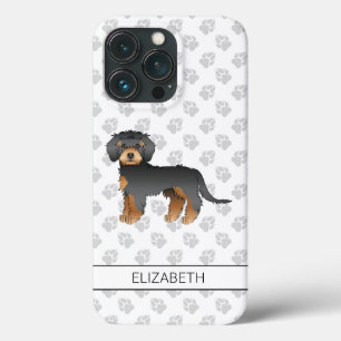 Case-Mate iPhone Case Mini Goldendoodle noir et fauve Chien de dessin an