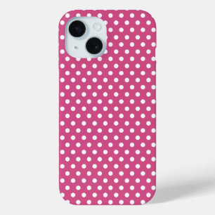 Coque Case-Mate iPhone Mini Pois blancs sur Cranberry Pink