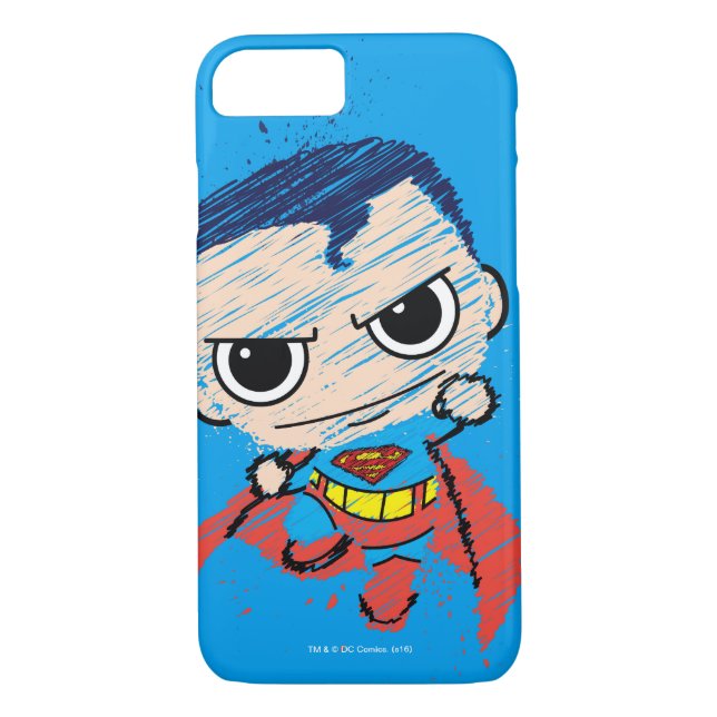 Coques Case-Mate iPhone Mini Superman Sketch - Flying (Dos)