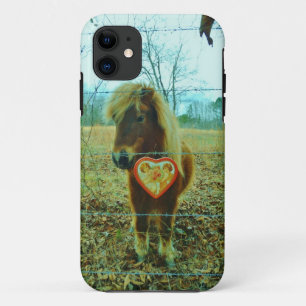 Coques Pour iPhone Miniature cheval Brown Valentine Heart