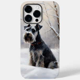 Coque Case-Mate iPhone Miniature Schnauzer Qu'il neige Noël