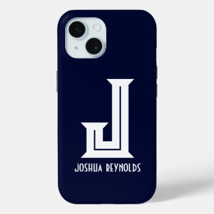 Coque Case-Mate iPhone Minimal Monogram Bleu Nuit