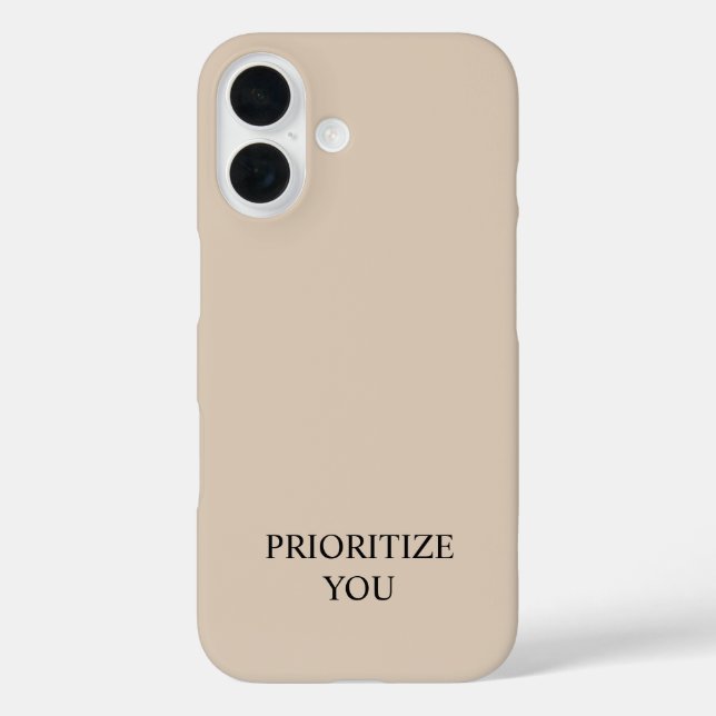 Coques Case-Mate iPhone Minimal Prioriser Vous Citation Beige (Verso)