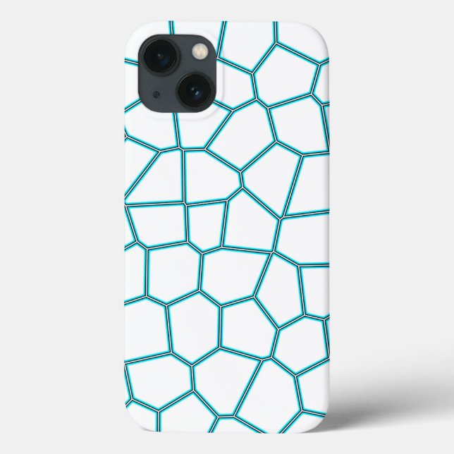 Coques Case-Mate iPhone Minimalisme Art Abstrait Pale Turquoise Cellules B (Verso)