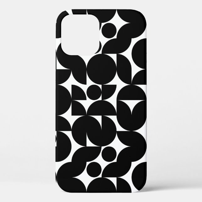 Coques Case-Mate iPhone minimalisme moderne noir et blanc motif (Verso)