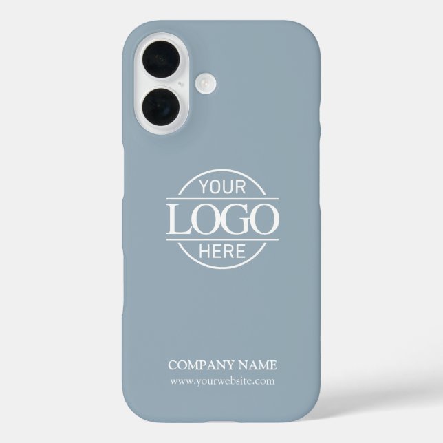 Coques Case-Mate iPhone Minimalist Blue Promotional Company Business Logo (Verso)