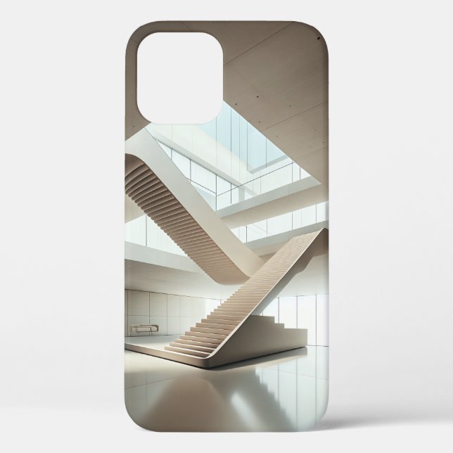 Coques Case-Mate iPhone Minimalist Modern Architecture Stairs Sleek Beige (Verso)