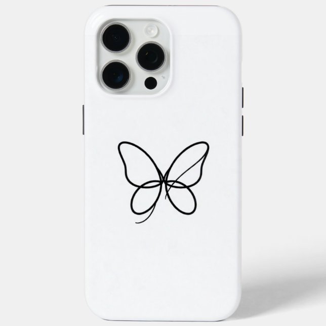 Coques Case-Mate iPhone Minimalist One Line Butterfly iPhone Case (Verso)