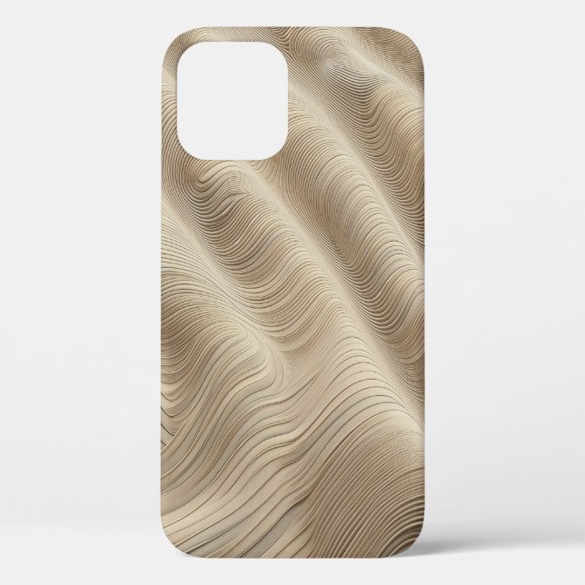 Coques Case-Mate iPhone Minimalist Sand Wave Abstract Phone Case Sculpted (Verso)