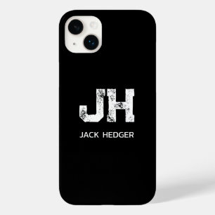 COQUE Case-Mate iPhone MINIMALISTE BLANC MONOGRAMME À DEUX LETTRES NOM NO