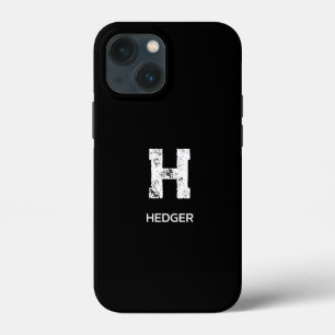 Case-Mate iPhone CASE MINIMALISTE BLANC MONOGRAMME À UNE LETTRE NOM NOIR