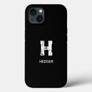 Case-Mate iPhone CASE MINIMALISTE BLANC MONOGRAMME À UNE LETTRE NOM NOIR
