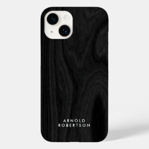 Coque Case-Mate iPhone Minimaliste Gris Motif en bois élégant élégant