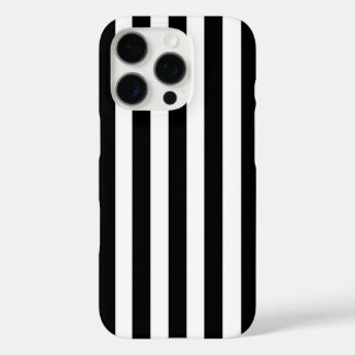 Coque iPhone 16 Pro Minimaliste Moderne Bandes Noires et Blanches
