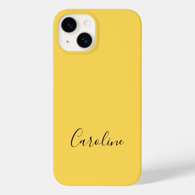 Coques Case-Mate iPhone Minimaliste moderne moutarde jaune (Verso)
