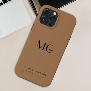 Case-Mate iPhone Case Minimaliste monogramme de café et de crème avec no