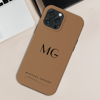 Case-Mate iPhone Case Minimaliste monogramme de café et de crème avec no