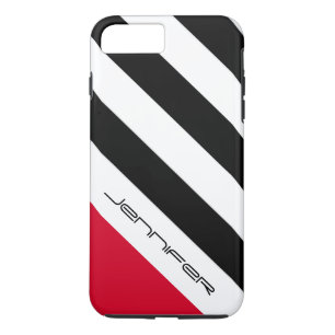 Etui iPhone Case-Mate Minimaliste noir/blanc/rouge, nom