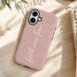 Coque Pour iPhone 16 Minimaliste Rose Inspirée de la Foi 