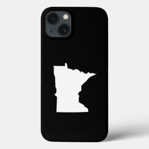 Coques Pour iPhone Minnesota en blanc et noir