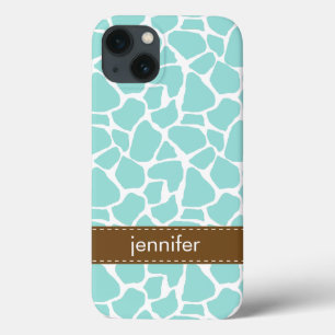 iPhone 13 Case Mint Giraffe Motif