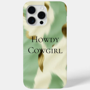 Coque Case-Mate iPhone Mint Green Cream Gold Cowhide