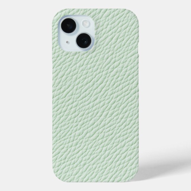 Coques Case-Mate iPhone Mint Green Textured Leather Phone Case (Verso)