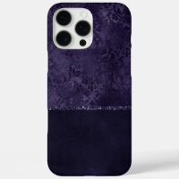 Minuit Indigo Romance | Satiny Grunge Damask