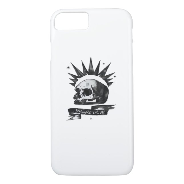 Coques Case-Mate iPhone Misfit Skull Creative Character Art Style  (Dos)