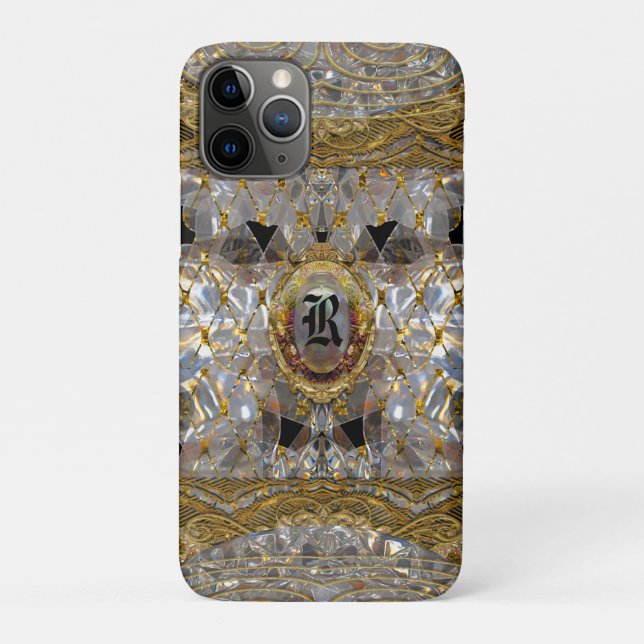 Coques Case-Mate iPhone Mishya Baroque Monogramme Élégant (Dos)