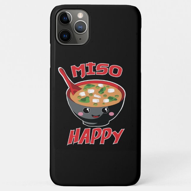 Coques Case-Mate iPhone Miso Happy Funny Food Kawaii (Dos)