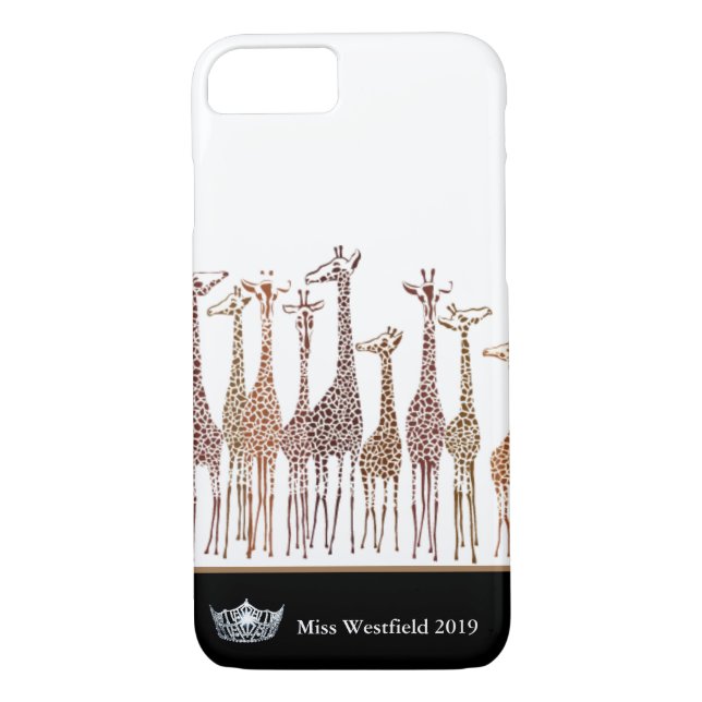 Coques Case-Mate iPhone Miss America Argent Couronne Téléphone Cas-Giraffe (Dos)