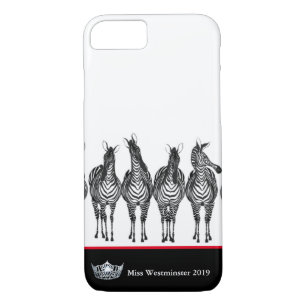 Case-Mate iPhone Case Miss America Argent Crown Phone Cas-Zebras