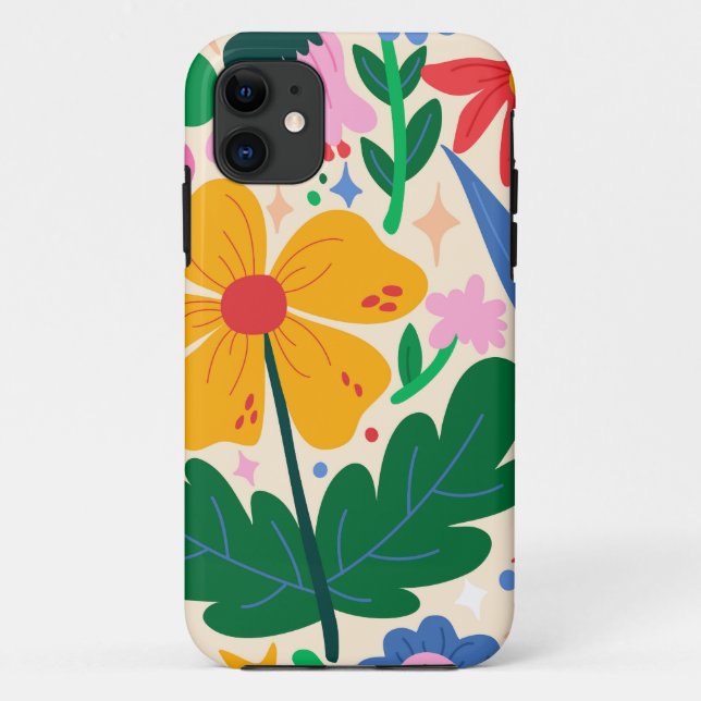 Coques Case-Mate iPhone Mixbande de fleurs (Dos)
