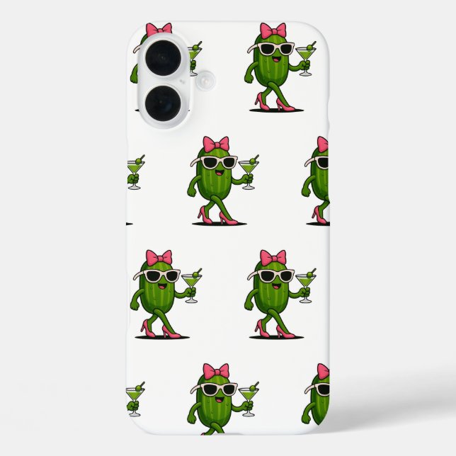 Coques Case-Mate iPhone Mlle Chic concombre (Verso)