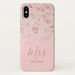 Case-Mate iPhone Case Mme Bride Personnalisée Roses d'aquarelle rose