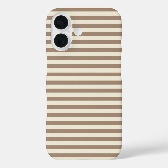 Coques Case-Mate iPhone Mocha & Cream Mignon Rayé Horizontalement (Verso)