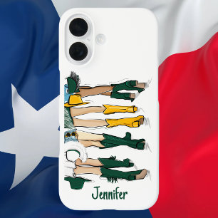 Coque Pour iPhone 16 Mode féminine Texas Botte de cow-boy Or Vert