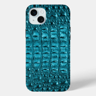 Coque Case-Mate iPhone mode girly bleu Alligator cuir
