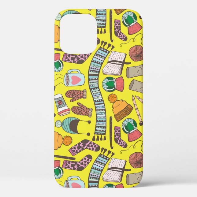 Coques Case-Mate iPhone Mode hiver : Doodle Sketch Motif. (Verso)