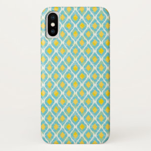 Case-Mate iPhone Case Mode jaune bleue d'ikat tribal moderne