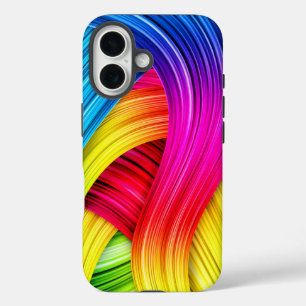Coque Pour iPhone 16 Modèle Abstrait Personnalisé à Motif Ondulé